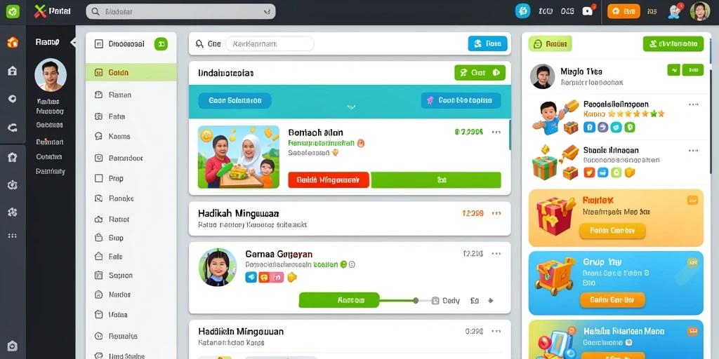 Screenshot 1 menunjukkan karakter utama dalam aksi.