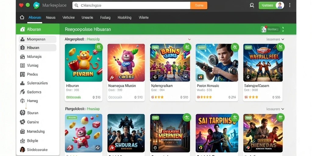 Tampilan menu utama yang menarik dan intuitif.